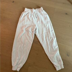 Abercrombie White Sweatpants with cuffs